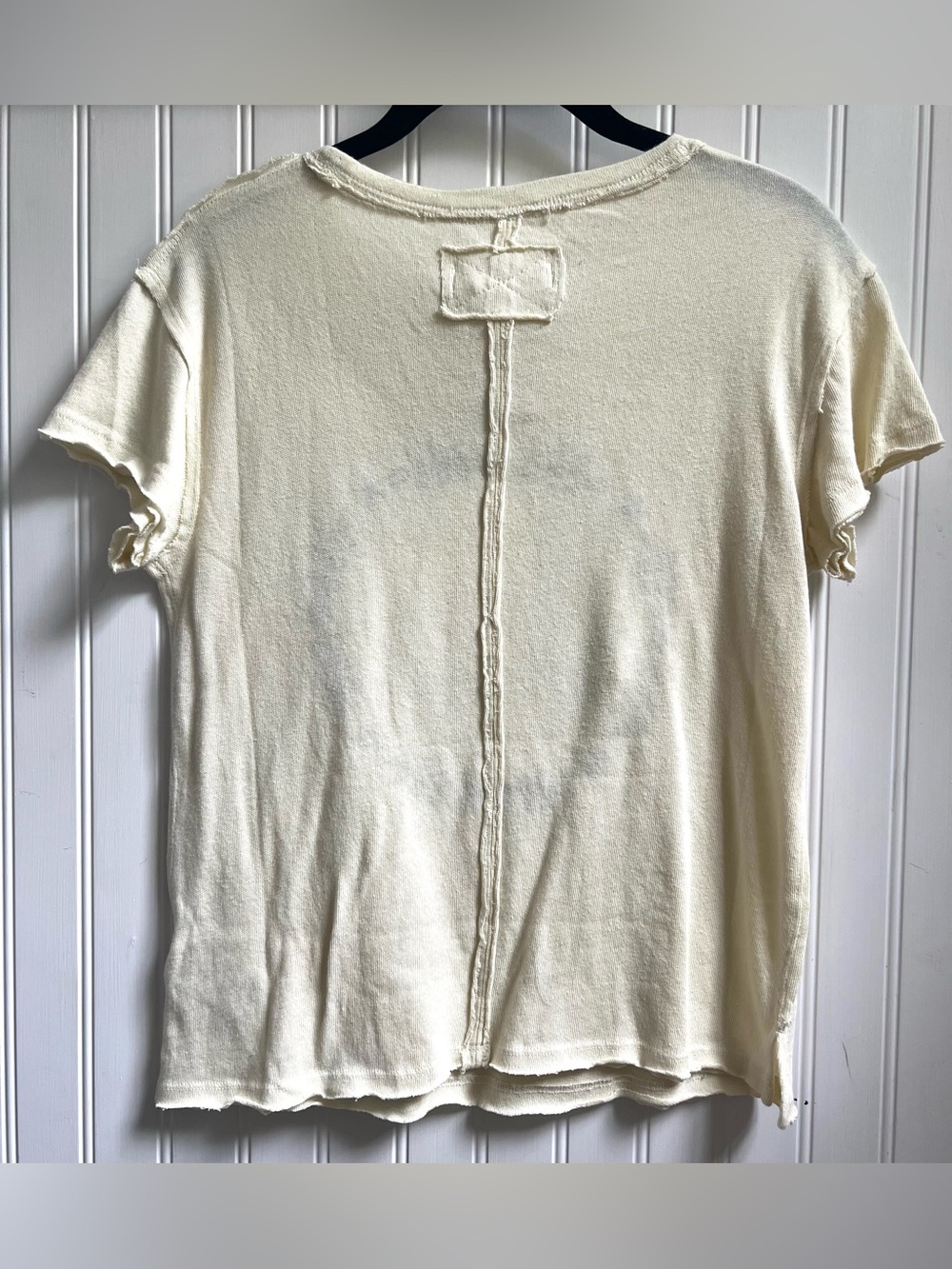 FREE PEOPLE We The Free Embroidered Fur Friend Tee in Westie Ivory Sz Small NWT - Picture 5 of 8